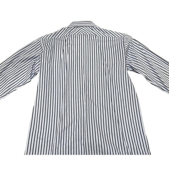 DKNY Kids 18 Blue and Black Striped Collared Long Sleeve Dress Shirt - Picture 9 of 11